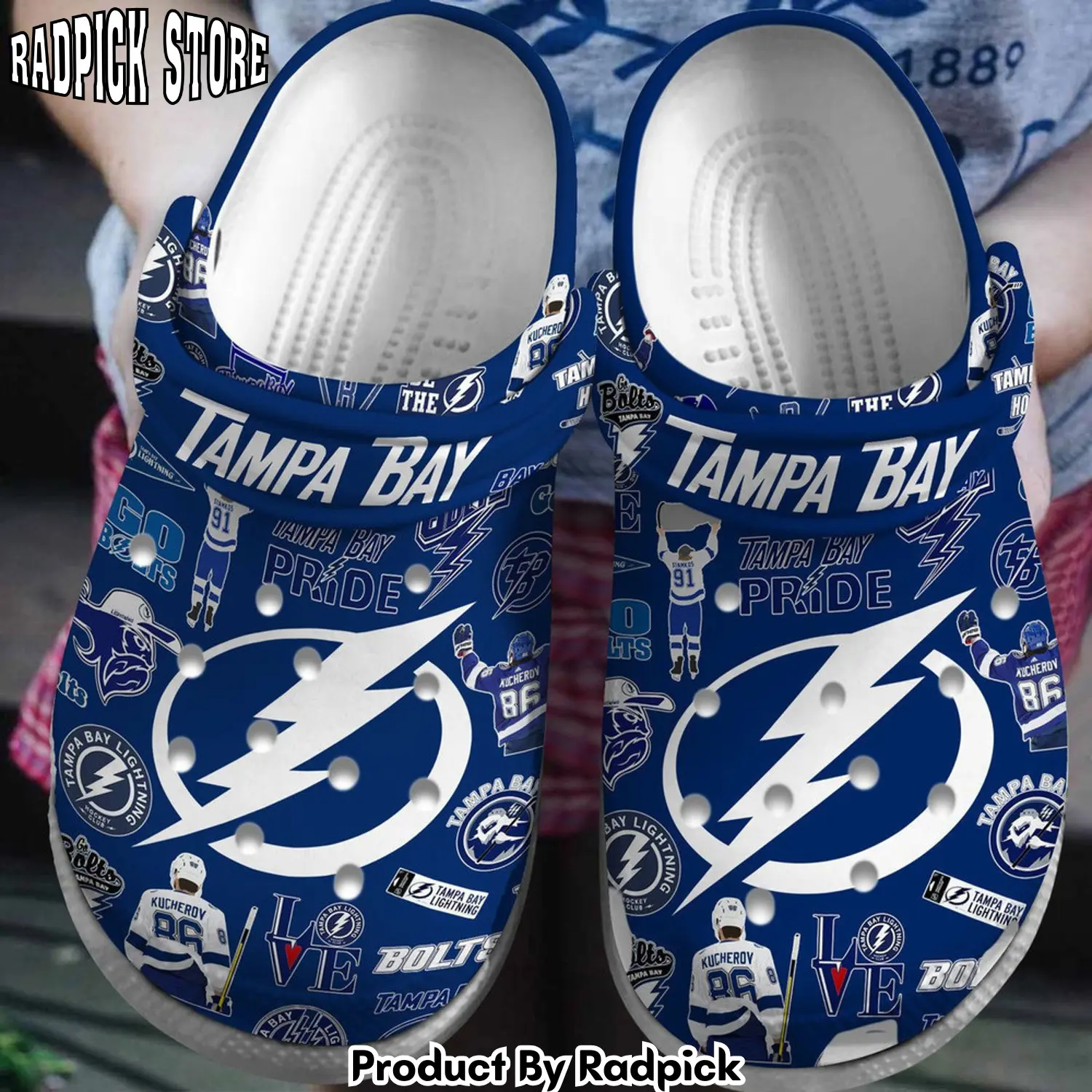 Radpick tampa bay lightning nhl sport clogs shoes comfortable for men women h22 rp652984